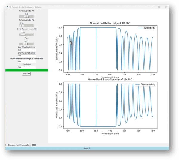 1D Photonic Crystal Simulation Software